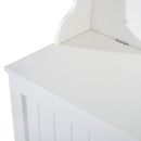 Mobile per Ingresso con Panca Contenitore e Appendiabiti in Legno Bianco 