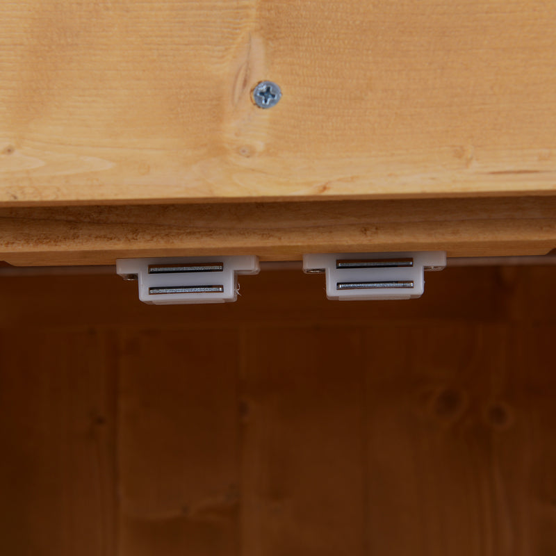 Armadio Porta Attrezzi da Giardino 2 Ripiani in Legno 74x43x88 cm 