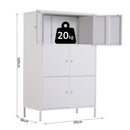 Archivio da Ufficio 3 Ripiani in Metallo Bianco 65x36x105 cm 