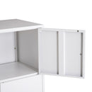 Archivio da Ufficio 3 Ripiani in Metallo Bianco 65x36x105 cm 