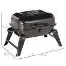 Barbecue a Carbone Carbonella Portatile Pieghevole in Ferro Nero 