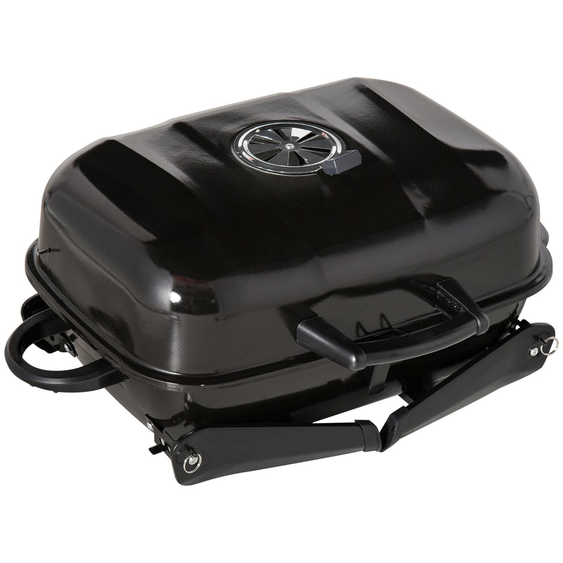 Barbecue a Carbone Carbonella Portatile Pieghevole in Ferro Nero 