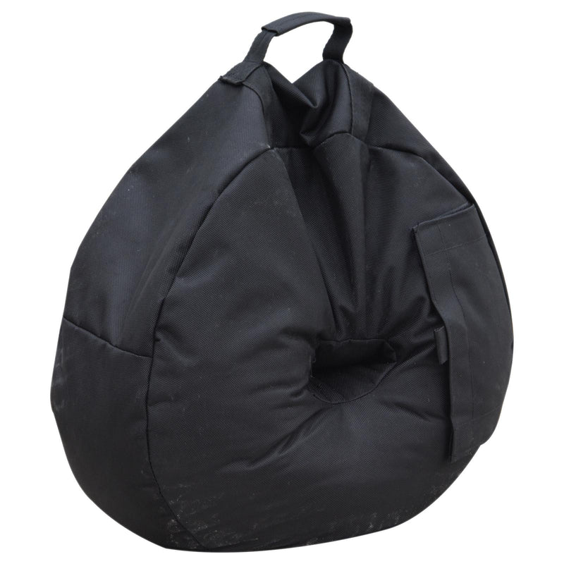 Base per Ombrellone da Giardino a Sacco Riempibile in Tessuto Oxford Nero Ø48x18 cm 