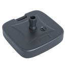 Base per Ombrellone da Giardino Ø38 Riempibile 20-30 Kg HDPE Nero 46x45x26 cm 