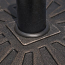 Base per Ombrellone da Giardino Ø38 a Ø48 Rettangolare 16kg in Resina 47x32 cm 