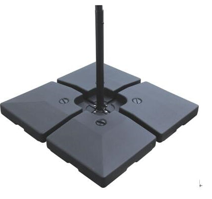 Base per Ombrellone da Giardino Ø46 Riempibile a Croce 80-120 Kg Nero 51x51x12 cm online