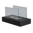 Camino a Bioetanolo da Tavolo 35x18 cm in Acciaio 0,5L Nero 