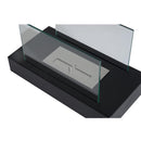 Camino a Bioetanolo da Tavolo 35x18 cm in Acciaio 0,5L Nero 