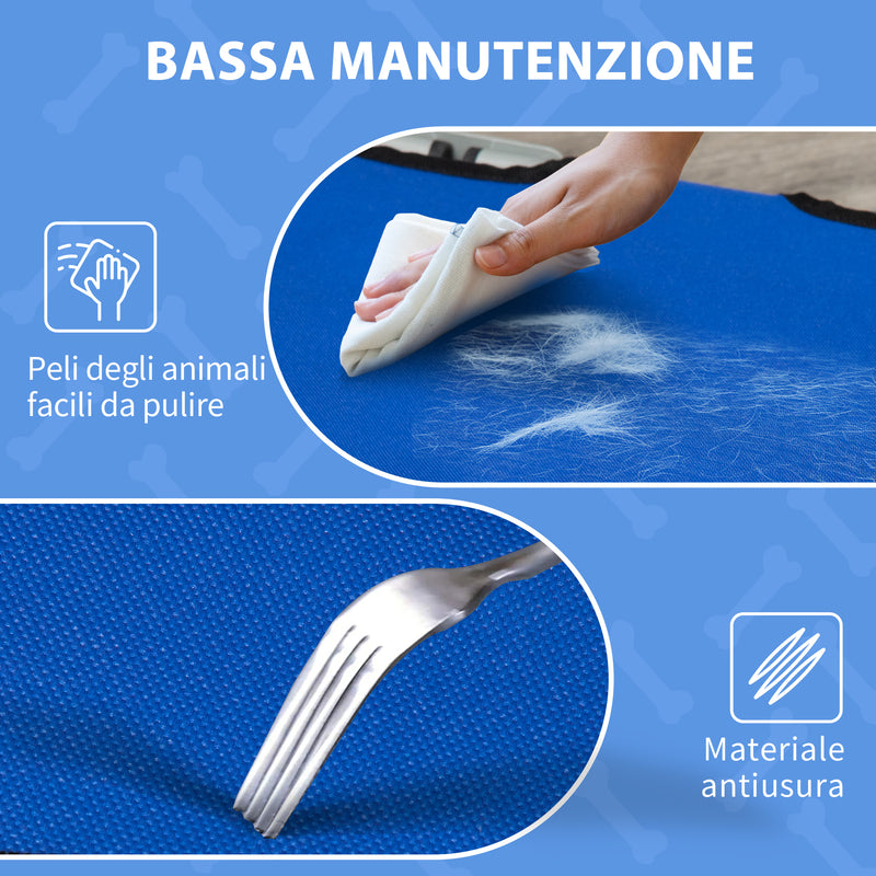 Brandina Cuccia Pieghevole in Tessuto Oxford per Cani Blu 59x46x15 cm 