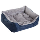 Cuccia Letto per Cane Gatto con Cuscino Imbottito Grigio blu 65x53x20 cm 