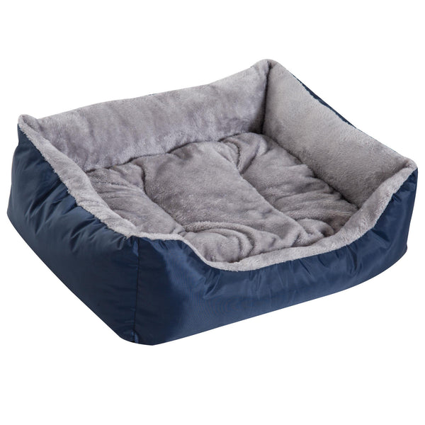 Cuccia Letto per Cane Gatto con Cuscino Imbottito Grigio blu 65x53x20 cm sconto