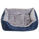 Cuccia Letto per Cane Gatto con Cuscino Imbottito Grigio blu 88x70x20 cm 