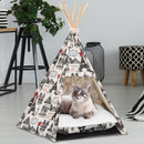 Tenda Cuccia per Animali Domestici con Cuscino Beige 67x65x78 cm 