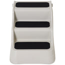 Scaletta Pieghevole 3 Gradini per Animali Domestici Beige 49x39x39 cm 