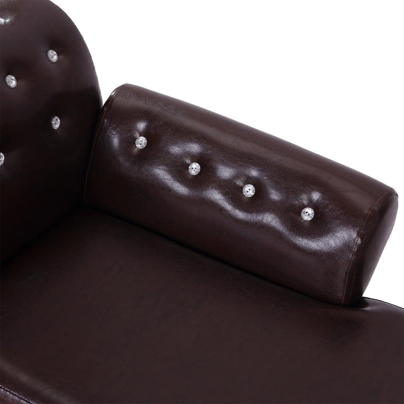 Divano Chaise Longue Ottomana per Animali Marrone 82.5x45x41.5 cm 