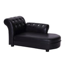 Divano Chaise Longue Ottomana per Animali Nero 82.5x45x41.5 cm 
