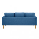 Divano 3 Posti Ramsey 180x73x82 h cm in Tessuto Blu