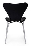 Set 4 Sedie 50x49,5x82 cm Tessa in Plastica Nero