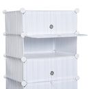 Armadio Guardaroba Scarpiera Modulare 5 Vani Bianco 49x37x108 cm 