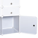 Armadio Guardaroba Scarpiera Modulare in Plastica 6 Cubi Bianco 75x37x73 cm 