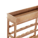 Cantinetta Portabottiglie 24 Alloggi in Legno 70x22.5x70 cm Naturale 