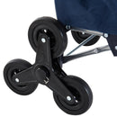 Carrello Portaspesa Pieghevole con 6 Ruote Blu e Bianco 40x29x95 cm 