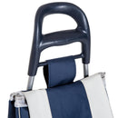 Carrello Portaspesa Pieghevole con 6 Ruote Blu e Bianco 40x29x95 cm 