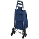 Carrello Portaspesa Pieghevole con 6 Ruote Blu e Bianco 40x29x95 cm 