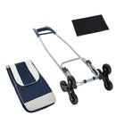 Carrello Portaspesa Pieghevole con 6 Ruote Blu e Bianco 40x29x95 cm 