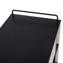 Mobiletto Carrello da Cucina con Cassetti in Legno Rovere e Nero 76.5x40x82 cm