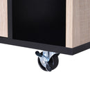 Mobiletto Carrello da Cucina con Cassetti in Legno Rovere e Nero 76.5x40x82 cm
