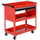 Carrello Porta Attrezzi da Officina Rosso 70x35x75.5 cm 