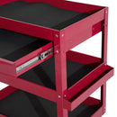 Carrello Porta Attrezzi da Officina con Rotelle in Lamiera Rosso 68x46x82 cm 