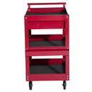 Carrello Porta Attrezzi da Officina con Rotelle in Lamiera Rosso 68x46x82 cm 