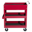 Carrello Porta Attrezzi da Officina con Rotelle in Lamiera Rosso 68x46x82 cm 