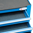 Carrello Porta Attrezzi da Officina con Cassetta Rimovibile Blu 61.6x33x118 cm 