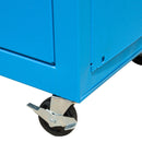 Carrello Porta Attrezzi da Officina con Cassetta Rimovibile Blu 61.6x33x118 cm 