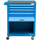 Carrello Porta Attrezzi da Officina con Cassetta Rimovibile Blu 61.6x33x118 cm 
