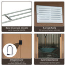 Casetta Box da Giardino in Lamiera di Acciaio Porta Utensili 213x127x185 cm 