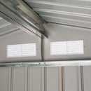 Casetta Box da Giardino in Lamiera di Acciaio Porta Utensili 213x127x185 cm 