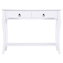 Tavolo Consolle per Ingresso Bianco Opaco 100x33x76 cm 