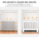 Copritermosifone in Legno MDF Bianco 112x19x81 cm 