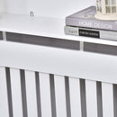 Copritermosifone in Legno MDF Bianco 112x19x81 cm 