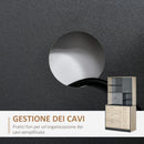 Mobile da Cucina Credenza 4 Ripiani in Legno Rovere e Nero 90x39x169 cm 