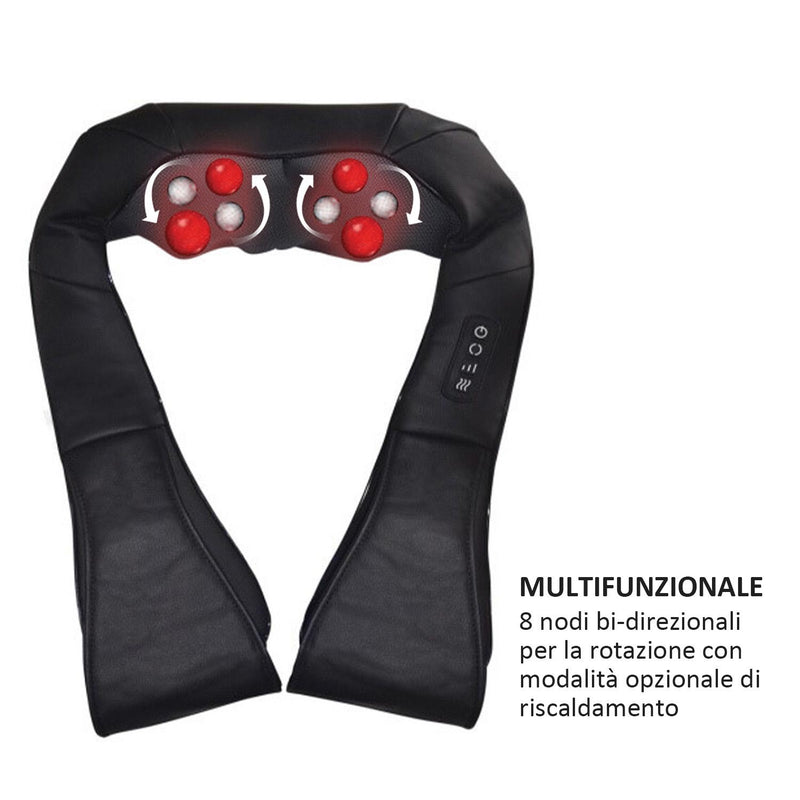 Massaggiatore Elettrico Collo Cervicale Shiatsu 3 Livelli 