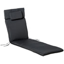 Cuscino per Sdraio Lettino Prendisole da Giardino Grigio 198x53x5 cm 