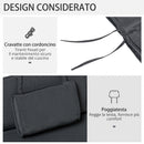 Cuscino per Sdraio Lettino Prendisole da Giardino Grigio 198x53x5 cm 