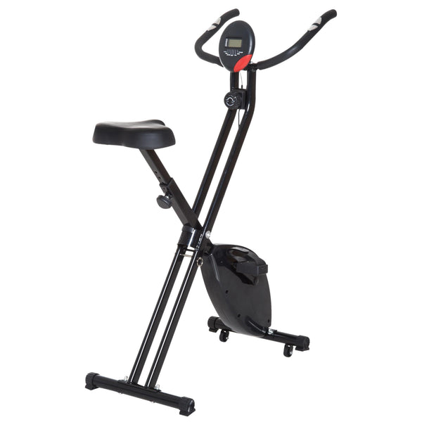 sconto Cyclette Pieghevole con Display e 8 Livelli di Resistenza Nero