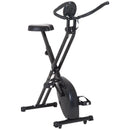 Cyclette Pieghevole con Display e 8 Livelli di Resistenza Nero 