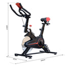 Cyclette per Allenamento Aerobico con Display LCD Nero e Rosso 